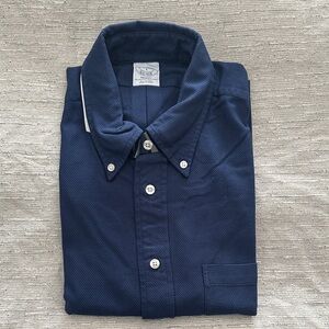 Brooks Brothers Dark Blue Casual Button-Down Shirt